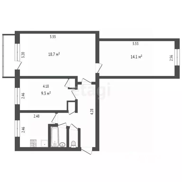 3-к кв. Владимирская область, Муром Кленовая ул., 15 (58.2 м) - Фото 2