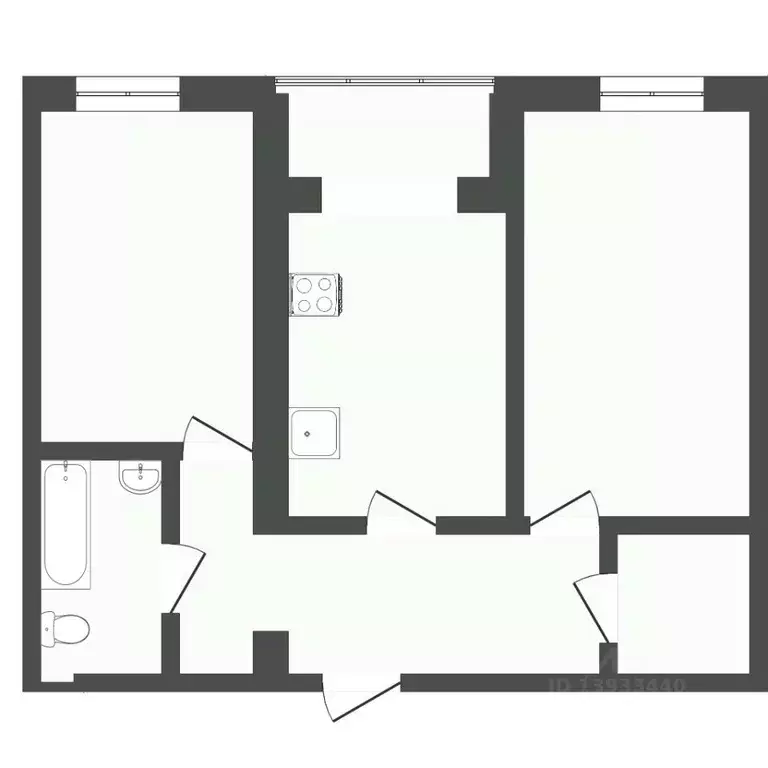 2-к кв. Тюменская область, Тюмень ул. Михаила Сперанского, 33/1 (53.6 ... - Фото 2