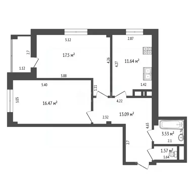 2-к кв. Московская область, Балашиха Саввино мкр, ул. Калинина, 10 ... - Фото 2