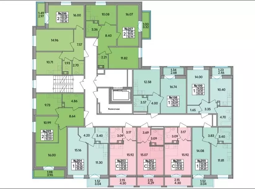 2-к кв. Ленинградская область, Всеволожский район, Агалатовское с/пос, ... - Фото 2