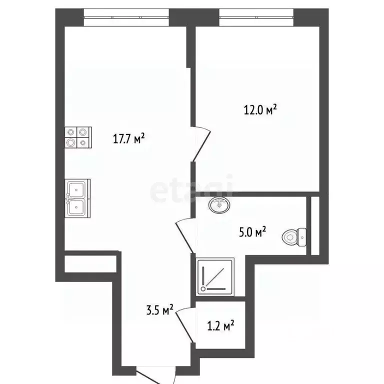 1-к кв. Москва ул. Крузенштерна, 7 (39.3 м) - Фото 2
