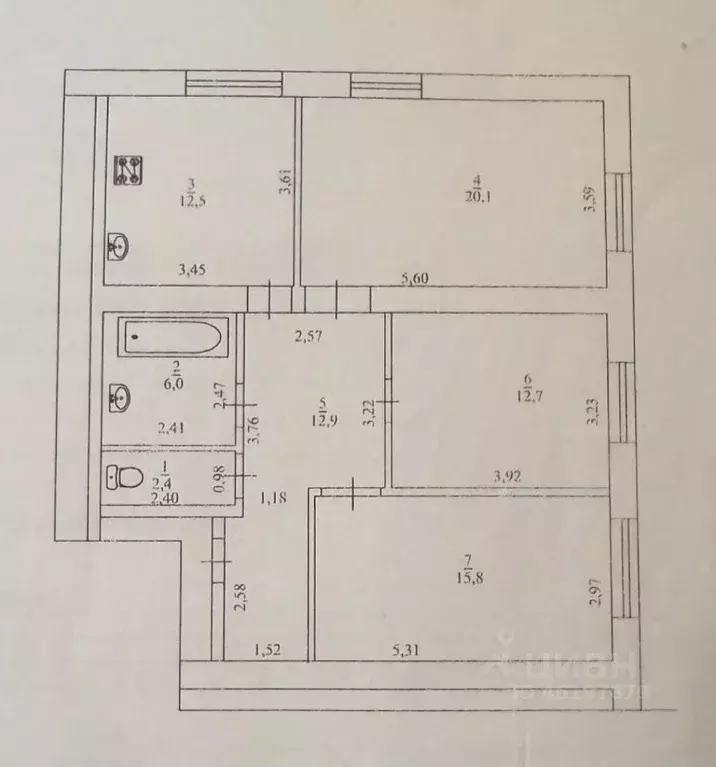 3-к кв. Самарская область, Самара ул. Виталия Талабаева, 8 (83.0 м) - Фото 2