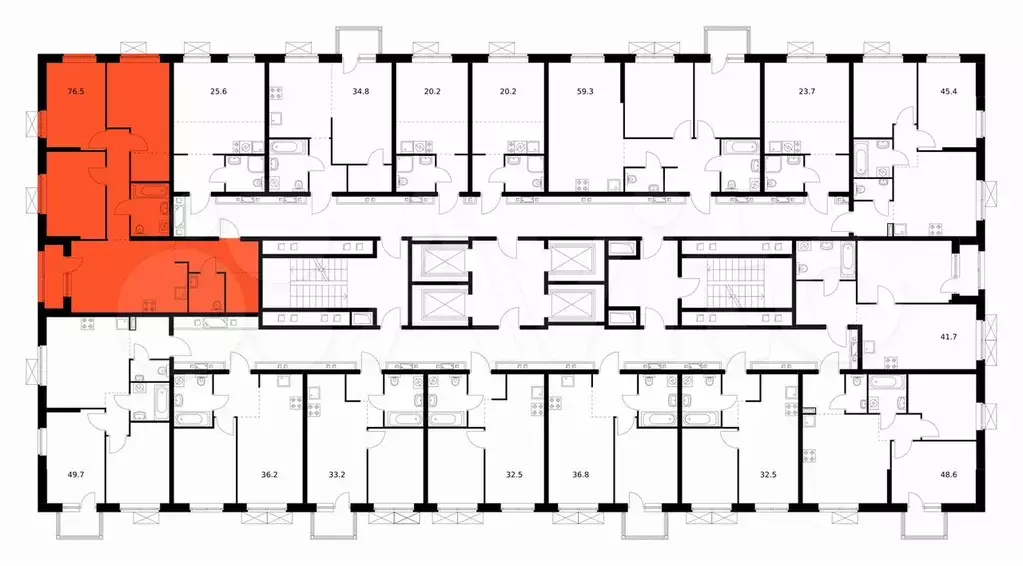 3-к. квартира, 75,7 м, 14/24 эт. - Фото 1