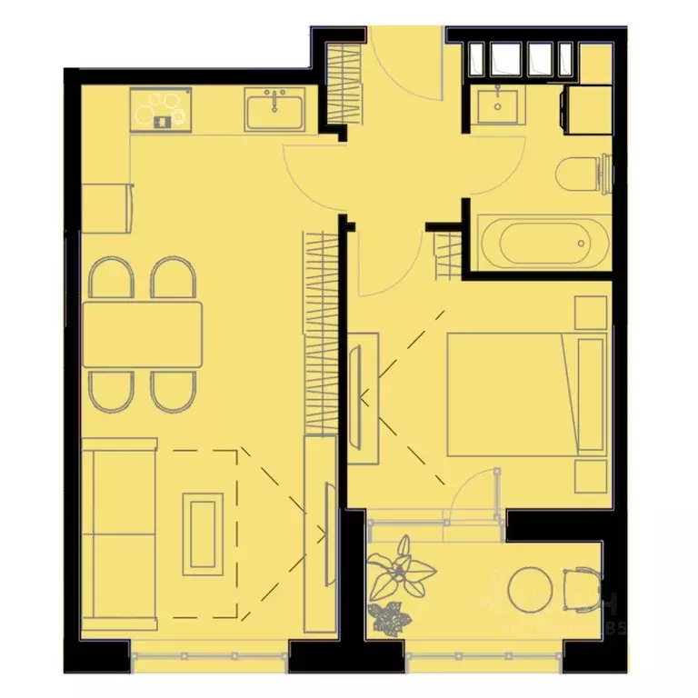 1-к кв. Приморский край, Уссурийск Кленовый парк жилой комплекс (42.2 ... - Фото 1