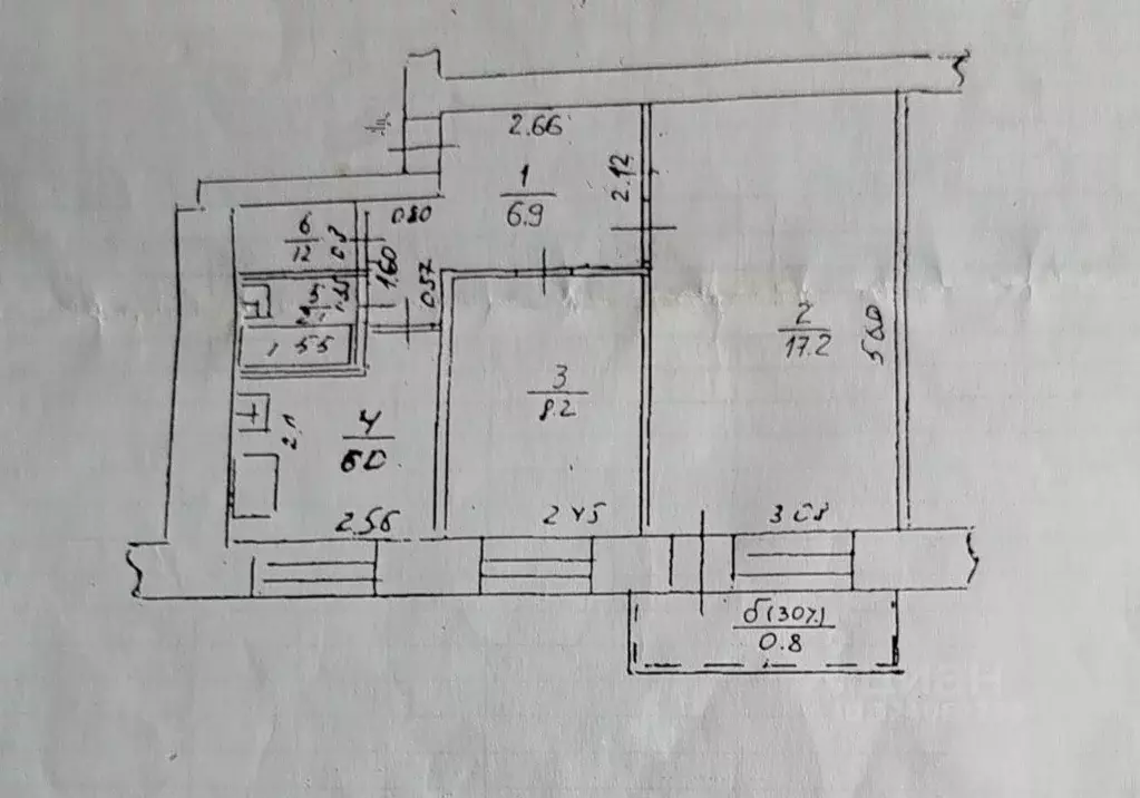 2-к кв. Башкортостан, Уфа ул. Ухтомского, 16 (42.5 м) - Фото 2