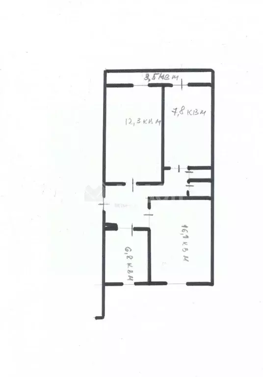 3-к кв. Омская область, Омск Звездный мкр, ул. Лисицкого, 3к1 (57.0 м) - Фото 2