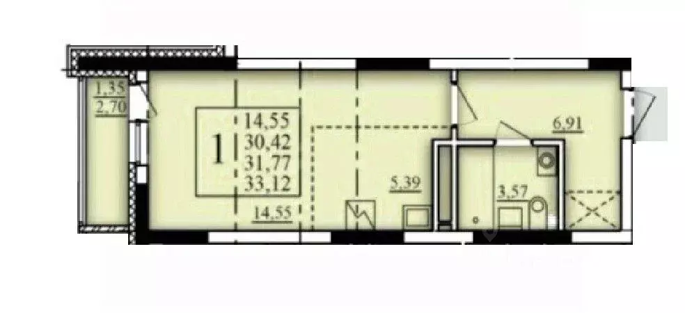 1-к кв. Башкортостан, Уфа Затон-Восточный жилрайон, Паруса жилой ... - Фото 0