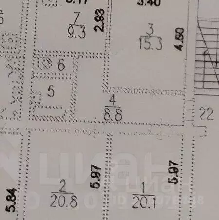 Комната Москва Профсоюзная ул., 22/10к2 (20.8 м) - Фото 1