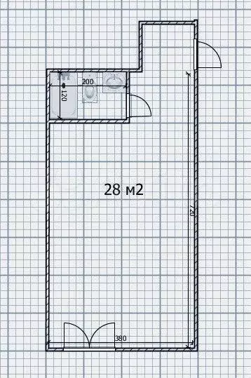 Квартира-студия, 28 м, 1/6 эт. - Фото 0