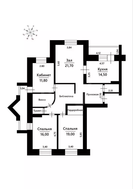4-комнатная квартира: Чебоксары, Ярмарочная улица, 7к1 (111.4 м) - Фото 1