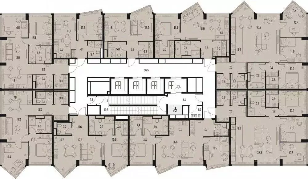 3-к кв. Москва Летниковская ул., 11к1 (81.2 м) - Фото 1