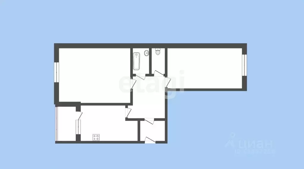 2-к кв. Карачаево-Черкесия, Черкесск ул. Космонавтов, 43Г (76.2 м) - Фото 1