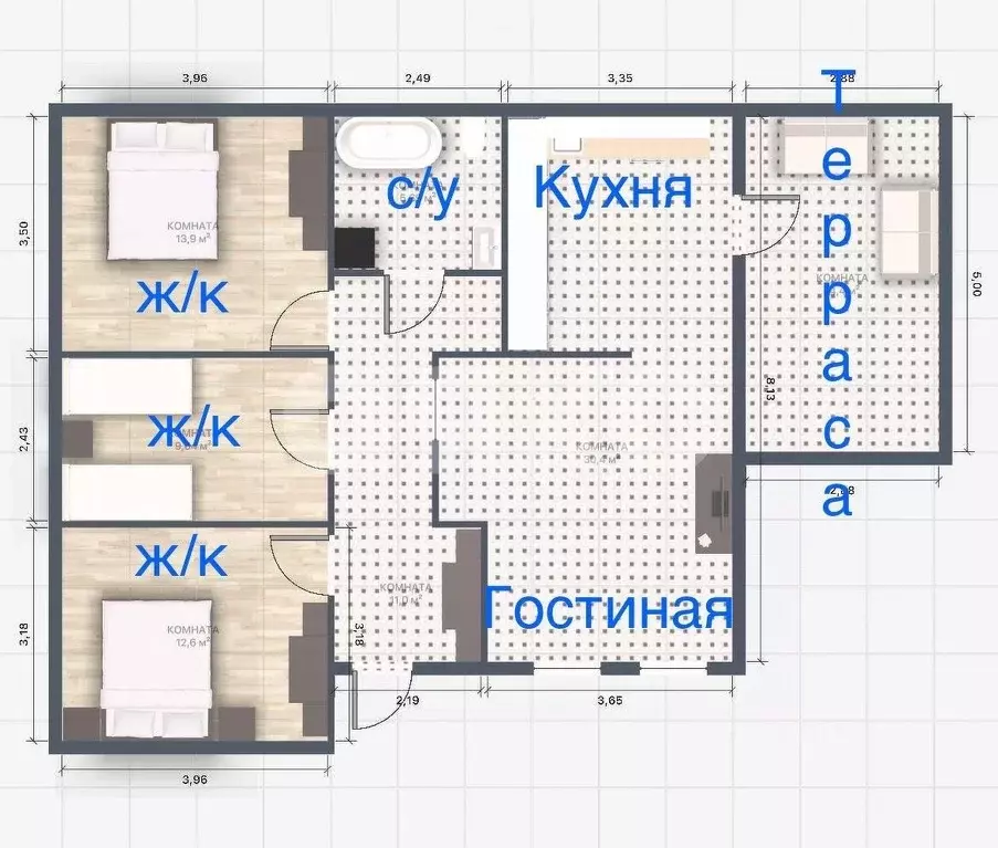 Дом в Краснодарский край, Темрюк ул. Декабристов (89 м) - Фото 1