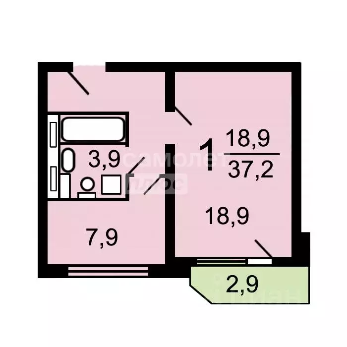 1-к кв. Москва Воронежская ул., 9 (40.0 м) - Фото 2