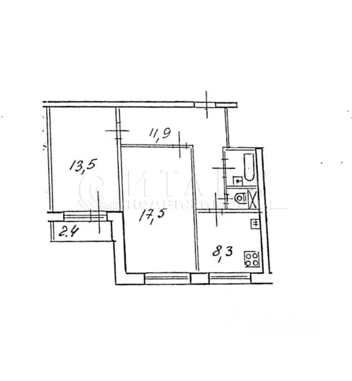2-к кв. Санкт-Петербург ул. Ольги Форш, 7К1 (54.5 м) - Фото 2