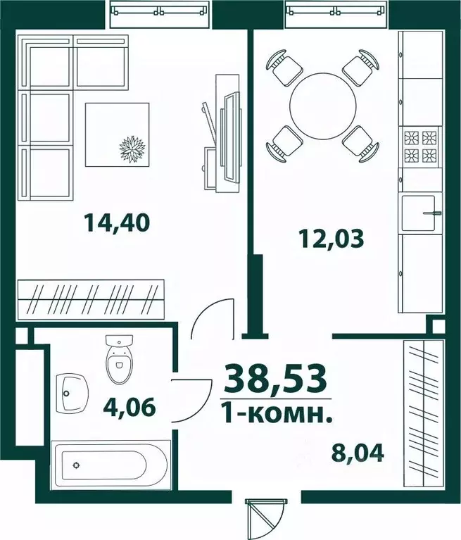 1-к кв. Ульяновская область, Ульяновск 19-й мкр, Аквамарин-2 жилой ... - Фото 0