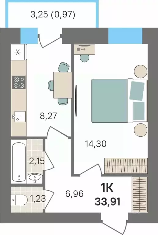 1-к кв. Пермский край, Пермский муниципальный округ, с. Култаево ул. ... - Фото 1