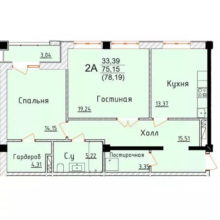 2-к кв. Дагестан, Дербент ул. Графа Воронцова, 80 (78.19 м) - Фото 0