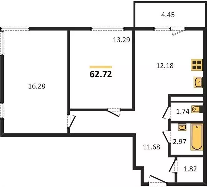 2-комнатная квартира: Воронеж, улица Ворошилова, 63/2 (67.72 м) - Фото 0