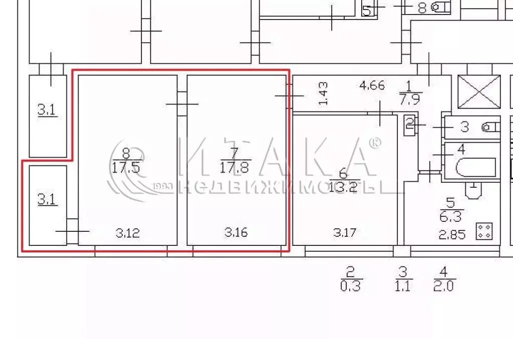 Комната Санкт-Петербург Наличная ул., 49 (35.3 м) - Фото 1