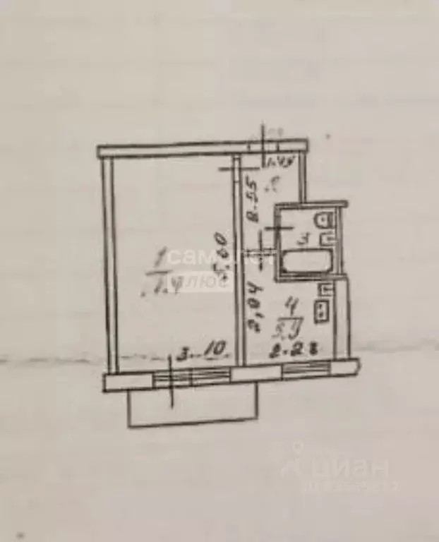 1-к кв. Курская область, Курск Магистральный проезд, 7А (29.0 м) - Фото 2