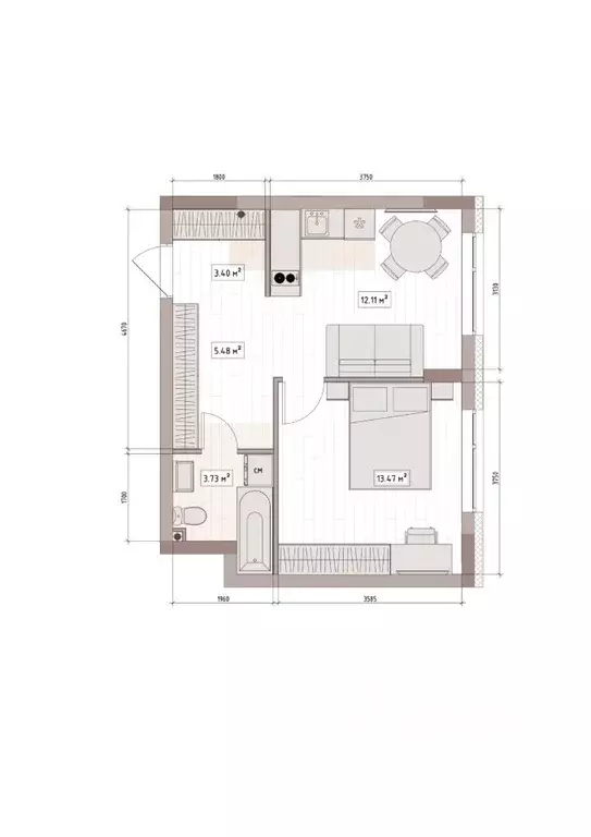 2-к кв. Кемеровская область, Кемерово Уютный Квартал жилой комплекс ... - Фото 1