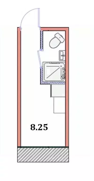 Студия Санкт-Петербург Подольская ул., 39 (10.0 м) - Фото 1