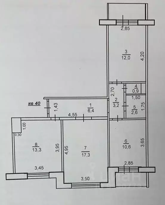 3-к кв. Оренбургская область, Оренбург Авиационная ул., 16 (67.0 м) - Фото 0