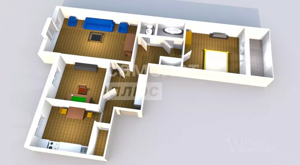 3-к кв. Московская область, Подольск городской округ, с. Сынково ул. ... - Фото 1