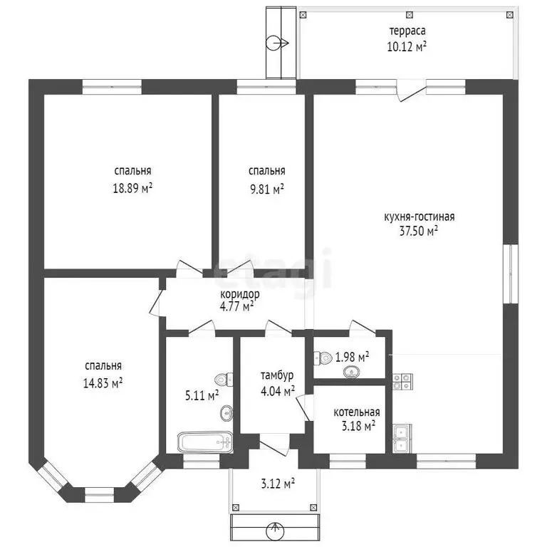 Дом в Краснодарский край, муниципальный округ Анапа, село Гай-Кодзор ... - Фото 2