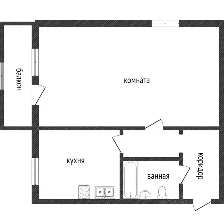 1-к кв. Свердловская область, Нижний Тагил Красная ул., 7 (28.1 м) - Фото 1