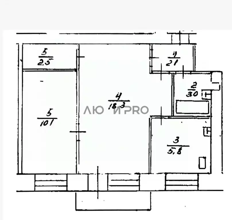 2-к кв. Башкортостан, Уфа просп. Октября, 42/2 (41.8 м) - Фото 2