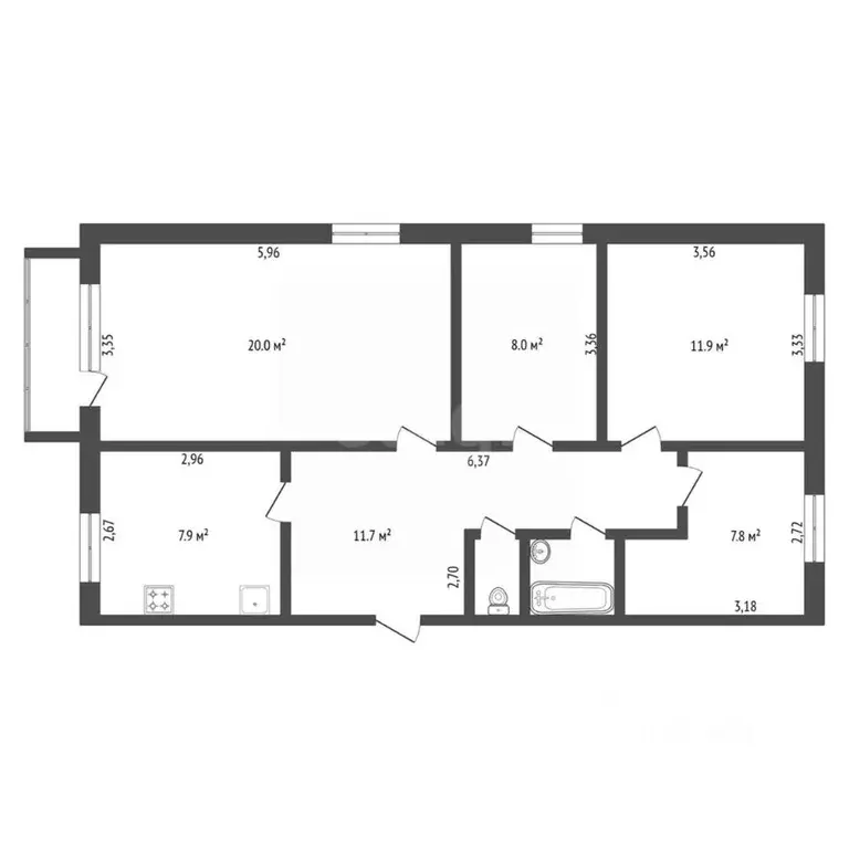 4-к кв. Амурская область, Благовещенск ул. Василенко, 7/1 (70.9 м) - Фото 2