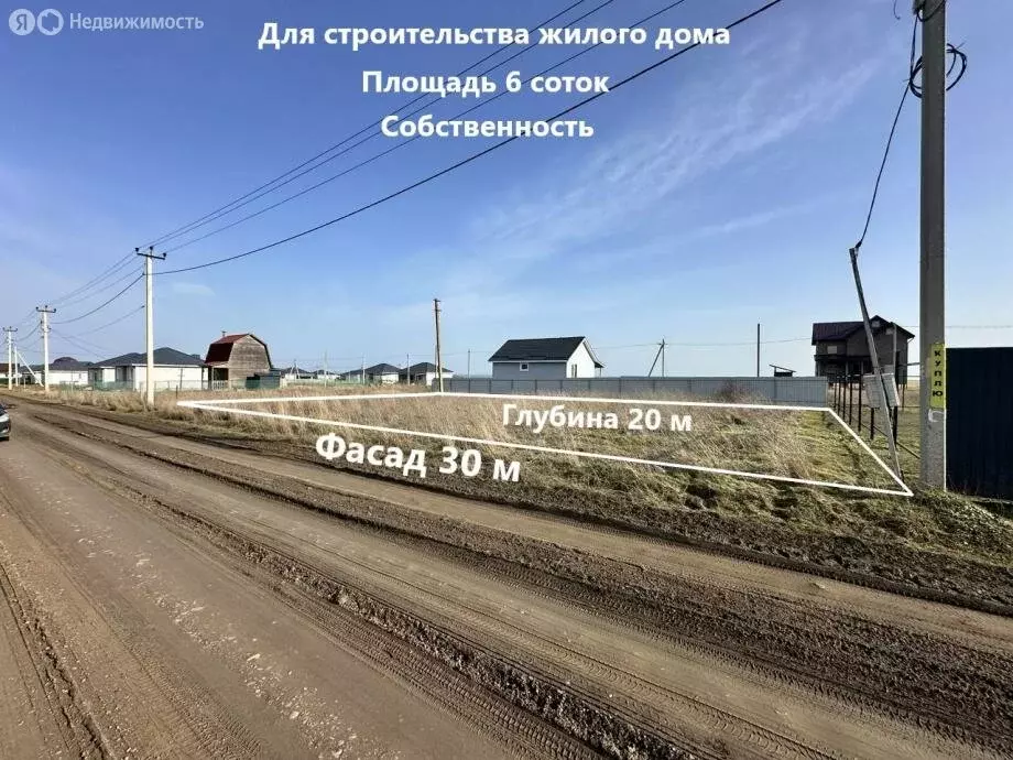 Участок в посёлок Кучугуры, Прохладная улица, 82 (6 м) - Фото 1