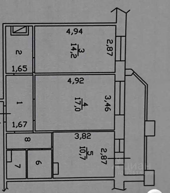 2-к кв. Владимирская область, Владимир просп. Строителей, 1а (59.2 м) - Фото 1