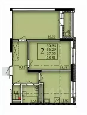 2-к кв. Башкортостан, Уфа Затон-Восточный жилрайон, Паруса жилой ... - Фото 1