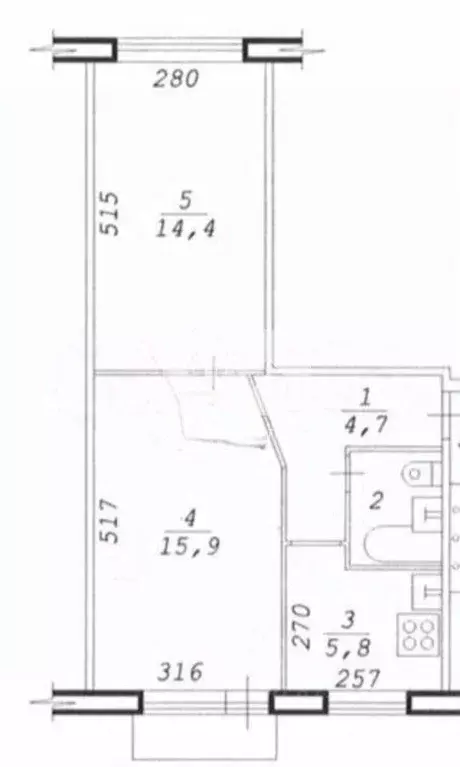 2-к кв. Новосибирская область, Новосибирск ул. Толстого, 183 (43.7 м) - Фото 1