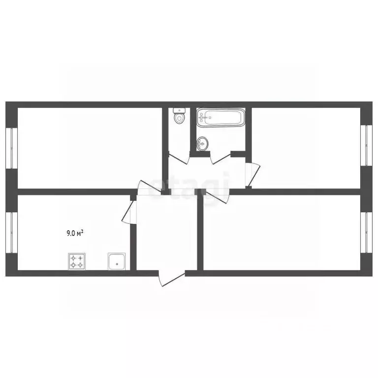 3-к кв. Нижегородская область, Выкса Жуковского мкр, 7 (69.8 м) - Фото 1