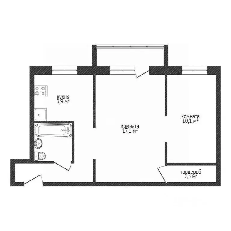 2-к кв. Ленинградская область, Кириши ул. Романтиков, 1 (43.5 м) - Фото 1