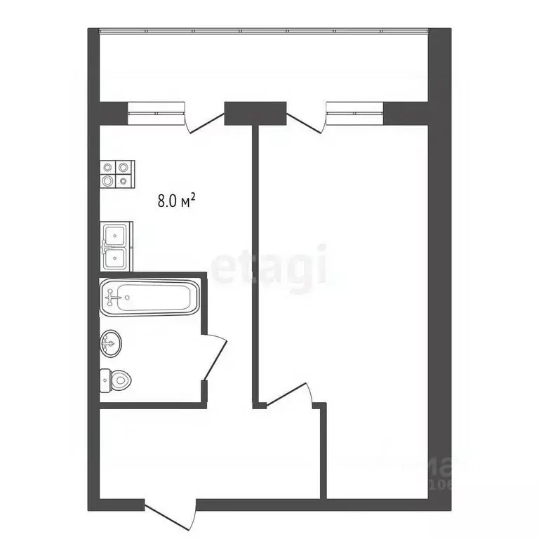 1-к кв. Московская область, Клин городской округ, д. Бирево 2 (38.8 м) - Фото 1