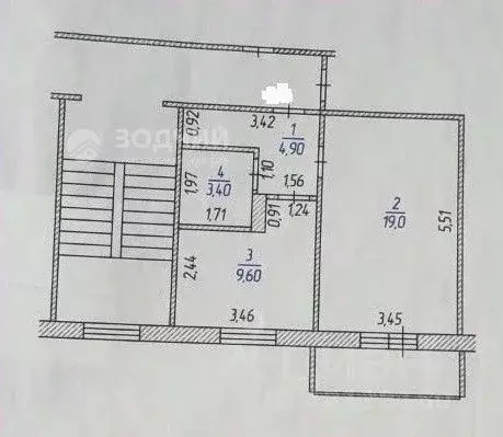 1-к кв. Чувашия, Шумерля Коммунальная ул., 25к2 (36.9 м) - Фото 1