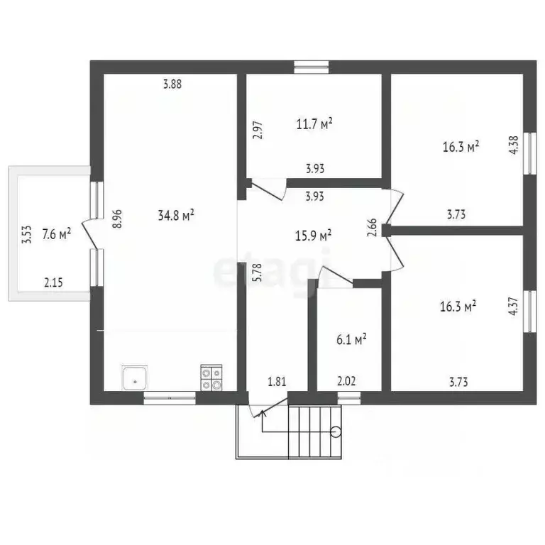 Дом в Крым, Симферопольский район, с. Доброе ул. Майская (115 м) - Фото 1