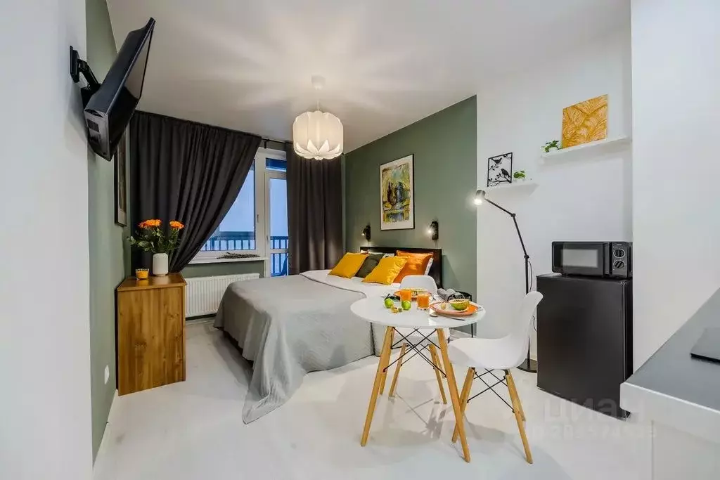 Студия Санкт-Петербург ул. Оптиков, 37 (22.0 м) - Фото 1