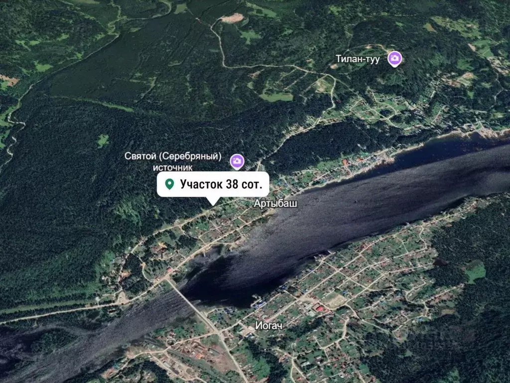 Участок в Алтай, Турочакский район, с. Артыбаш Подгорная ул. (38.0 ... - Фото 2