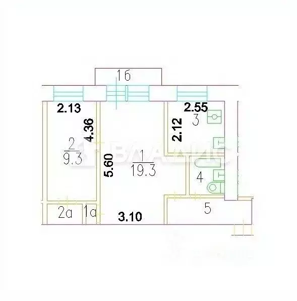 2-к кв. Москва ул. Ватутина, 5К2 (45.5 м) - Фото 2
