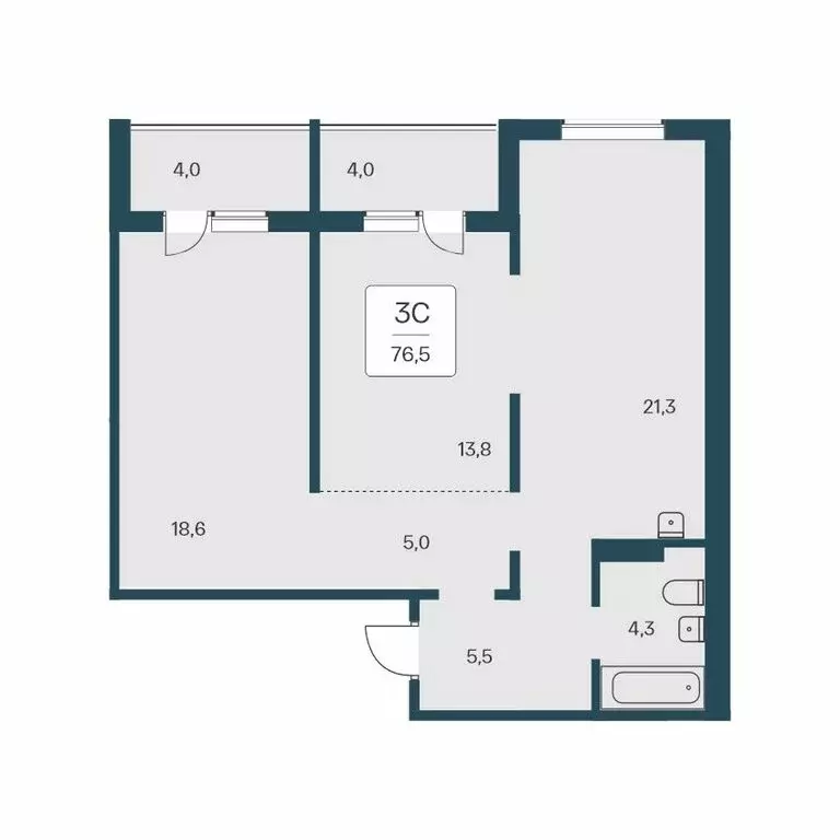 3-комнатная квартира: Новосибирск, Кедровая улица, 80/3 (76.5 м) - Фото 0