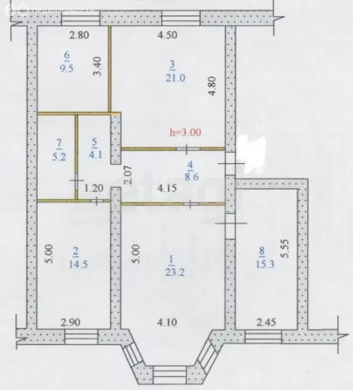 4-комнатная квартира: Новодвинск, улица Мельникова, 9 (101.4 м) - Фото 1