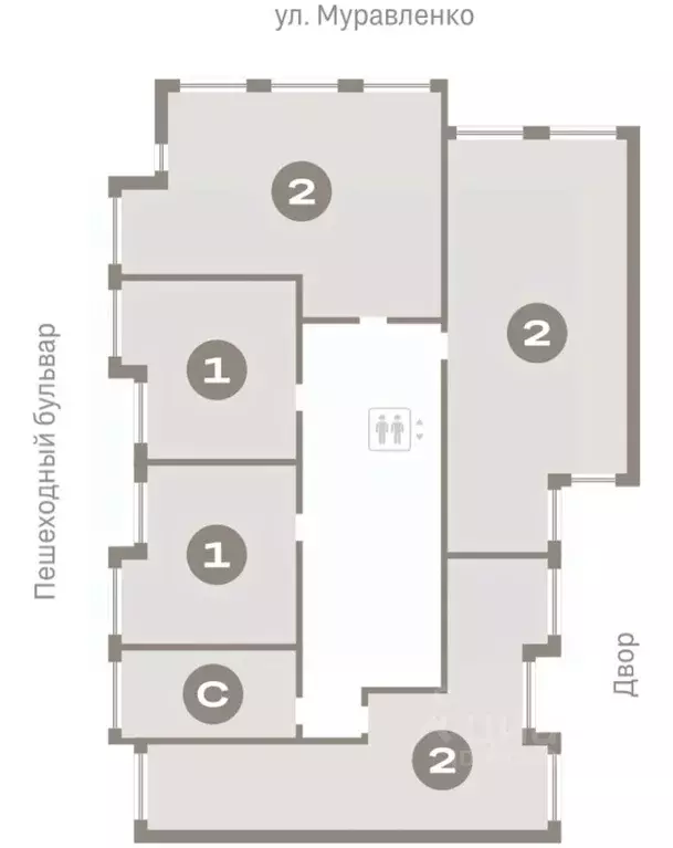 2-к кв. Тюменская область, Тюмень ул. Муравленко, 9к3 (79.76 м) - Фото 1