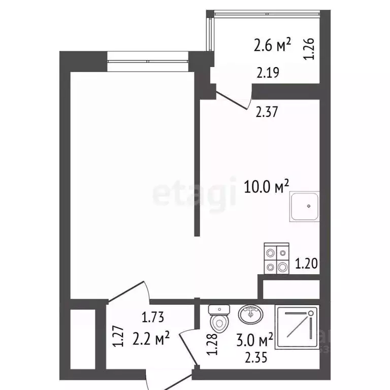 1-к кв. Краснодарский край, Анапа Анапское ш., 24к6 (30.0 м) - Фото 1