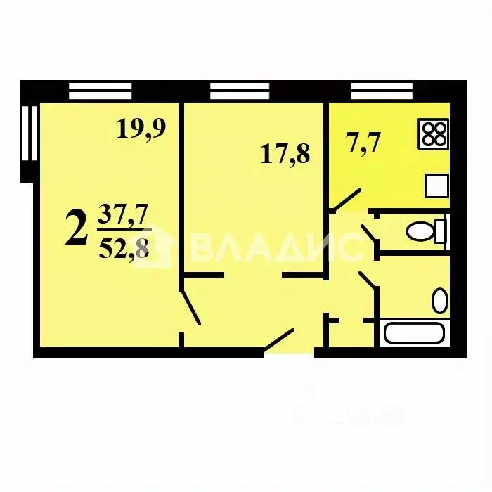 2-к кв. Москва Судостроительная ул., 32 (51.0 м) - Фото 2
